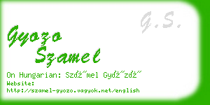 gyozo szamel business card